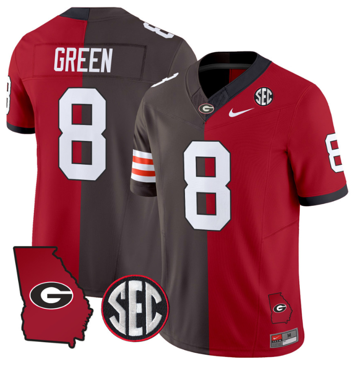 A.J. Green Jersey #8 Georgia Bulldogs Split Vapor Limited Football Stiched