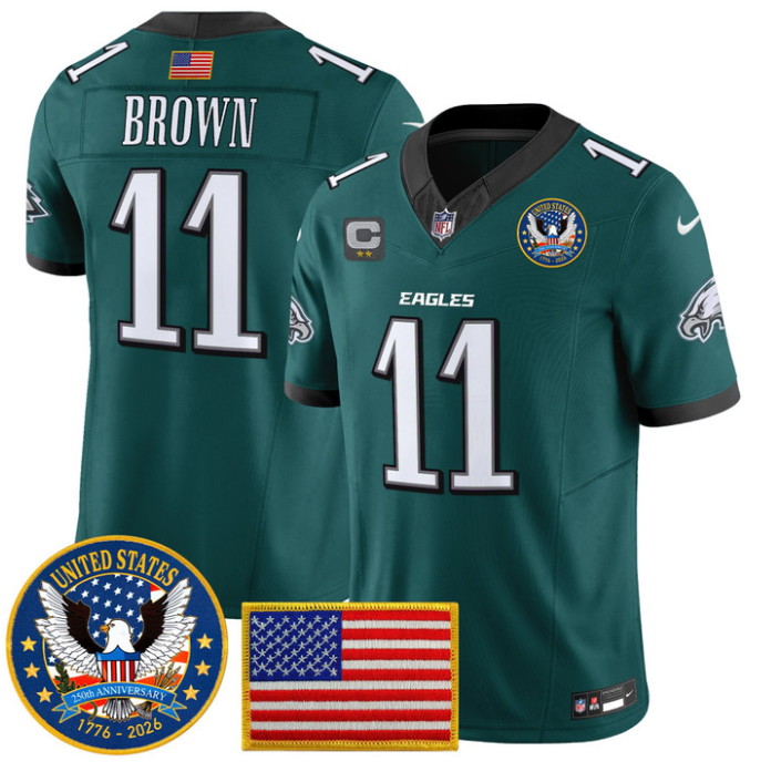 A.J. Brown Jersey #11 United States 250th Anniversary Stitched