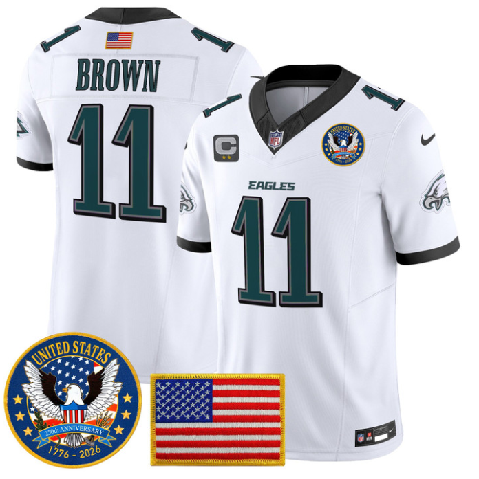 A.J. Brown Jersey #11 United States 250th Anniversary Stitched