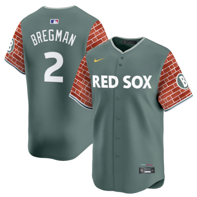 Alex Bregman Jersey #2 Boston Red Sox 2025 Fenway Red Brick Style Vapor Premier Stitched Navy