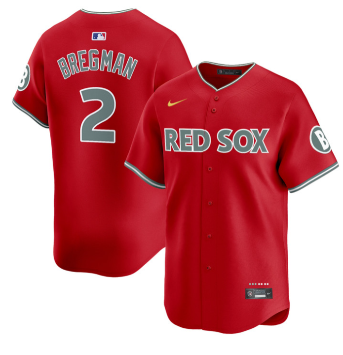 Alex Bregman Jersey #2 Boston Red Sox 2025 City Connect Vapor Premier Limited Stitched Red