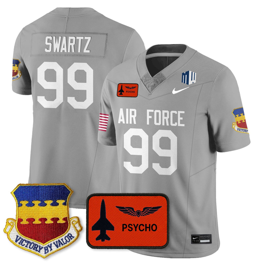 Aidan Swartz Jersey #99 Air Force 2025 Honor F-16 Stitched 20th Fighter