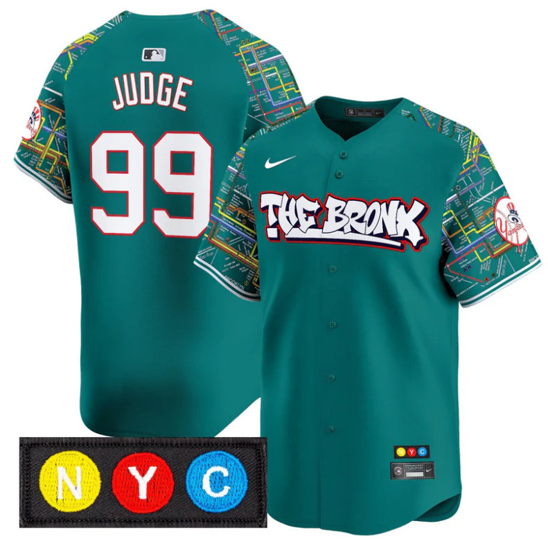 Aaron Judge Jersey #99 New York Yankees The Bronx Subway Style Premier Stitched Lexington Line