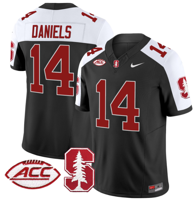 Ashton Daniels Jersey #14 Stanford Cardinal Vapor Limited College Football Stitched Black Alternate