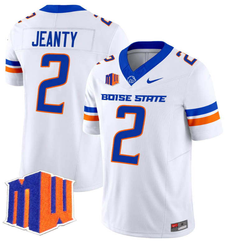 Ashton Jeanty Jersey #2 Boise State Broncos Vapor Limited College Football Stitched White