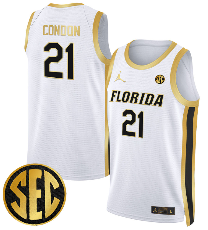 Alex Condon Jersey #21 Florida Gators Swingman Basketball Stitched White