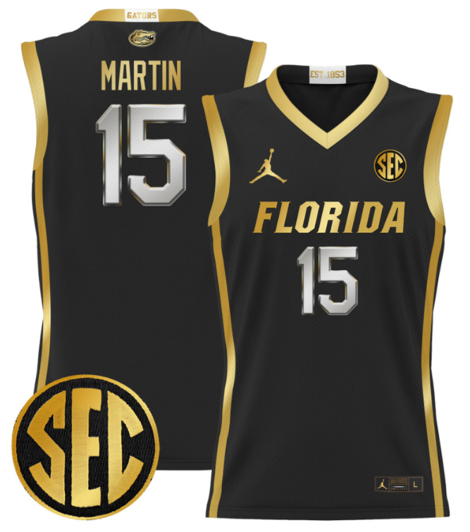 Alijah Martin Jersey #15 Florida Gators 2024 Lightweight Basketball Black