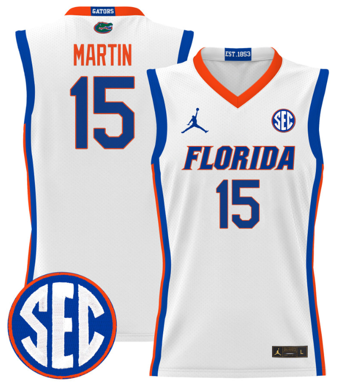 Alijah Martin Jersey #15 Florida Gators 2024 Lightweight Basketball White