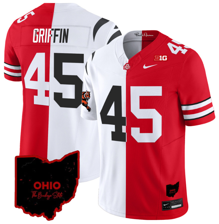 Archie Griffin Jersey #45 Ohio State Buckeyes Split Vapor Football Stitched