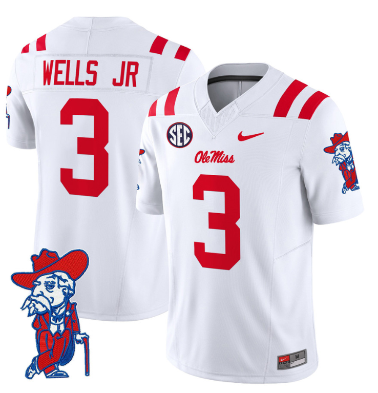 Archie Manning Jersey #18 Ole Miss Rebels Vapor Limited College Football Stitched 2024 White