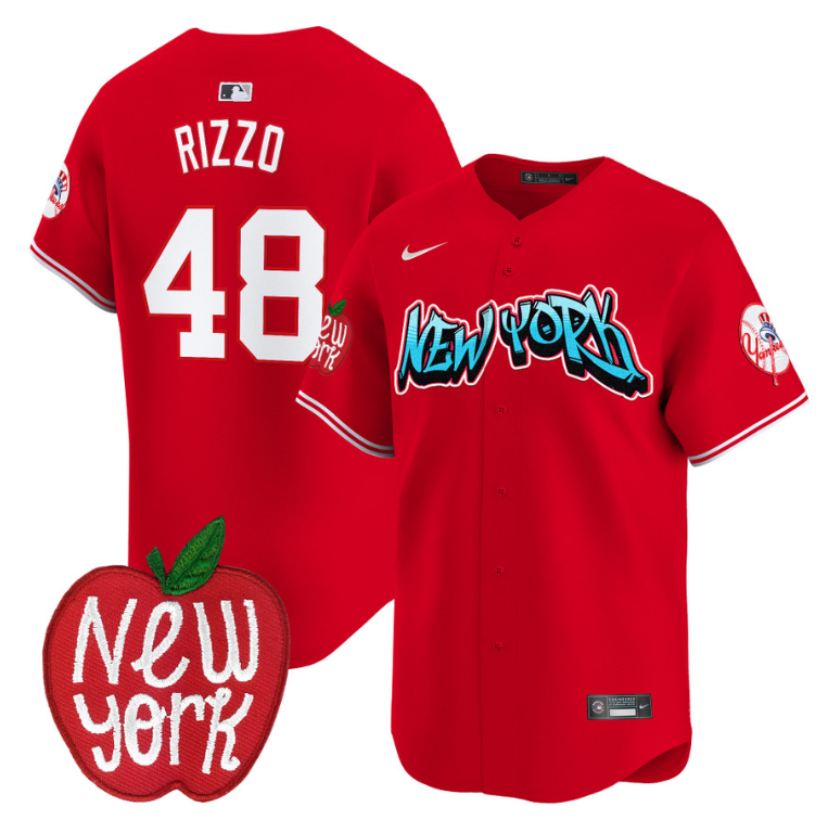 Anthony Rizzo Jersey #48 New York Yankees Apple Patch Vapor Premier Limited Stitched Red