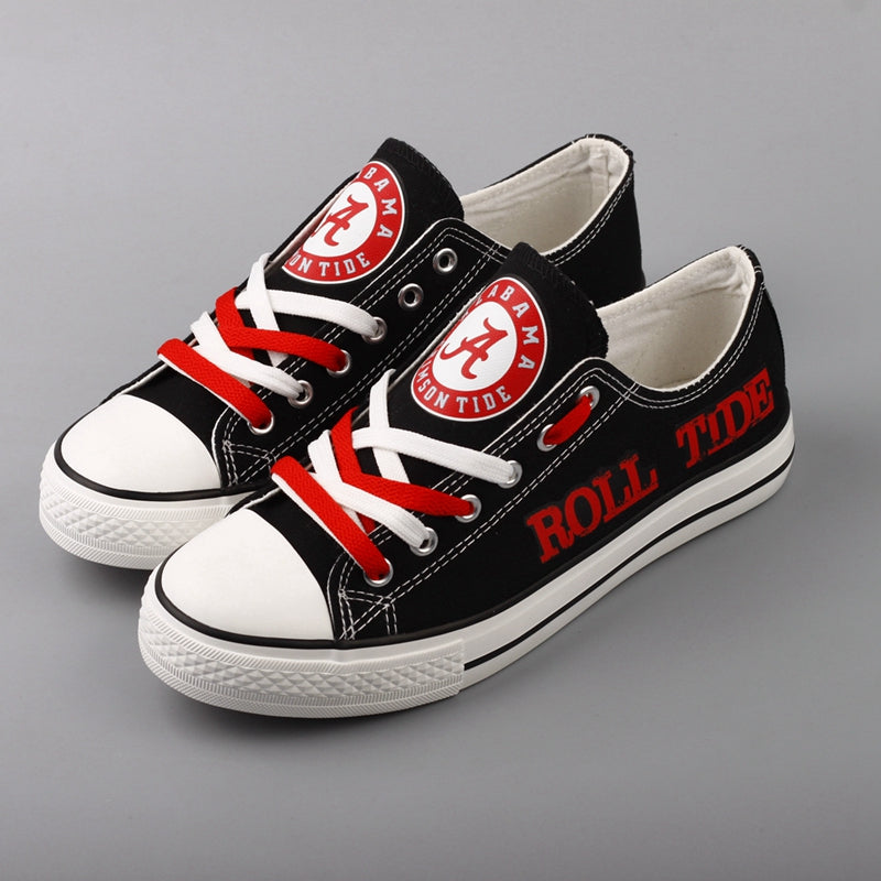 Alabama Crimson Tide Limited Print NCAA College Students Low Top Canvas Shoes Sport Sneakers 2