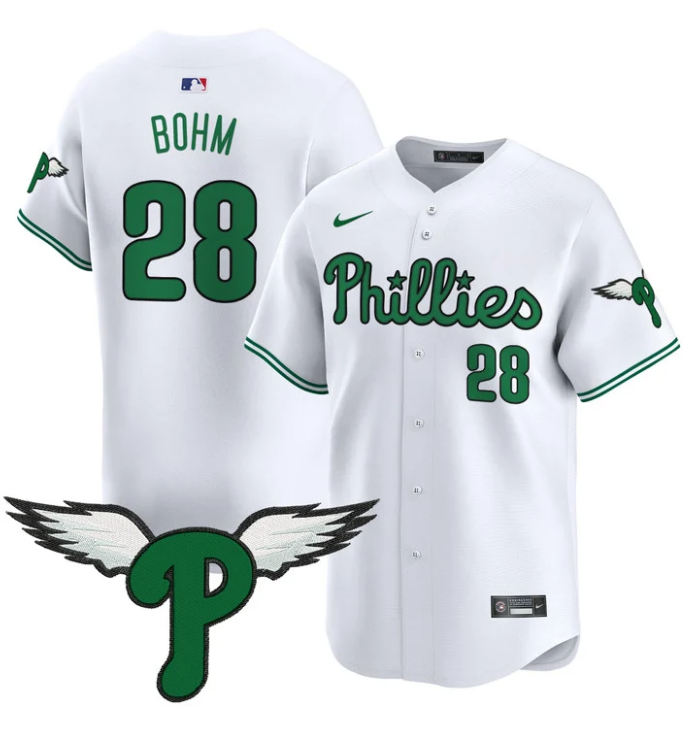 Alec Bohm Jersey #28 Philadelphia Phillies 2025 Vapor Premier Limited Stitched White