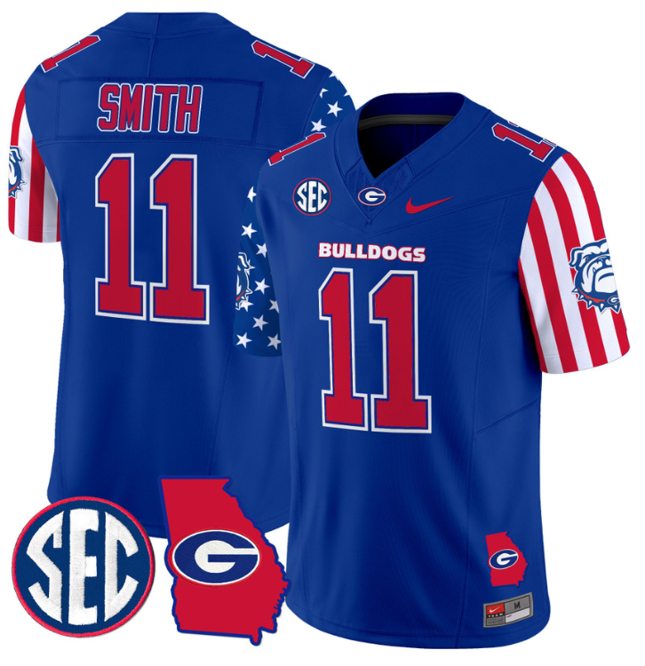 Arian Smith Jersey #11 Georgia Bulldogs American Style Vapor Limited Football Stitched Royal