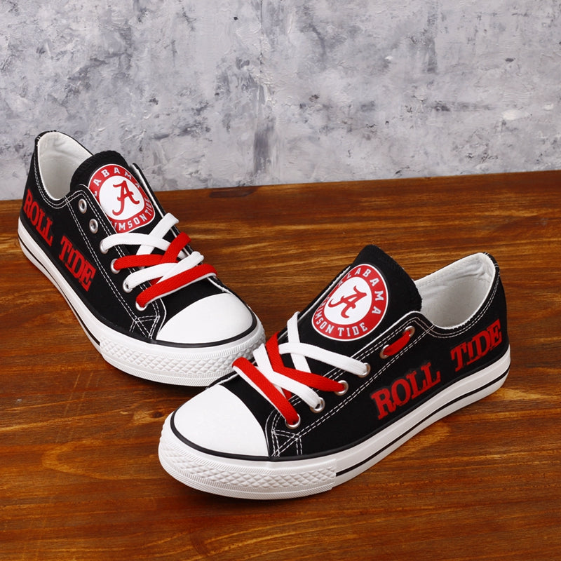 Alabama Crimson Tide Limited Print NCAA College Students Low Top Canvas Shoes Sport Sneakers 2