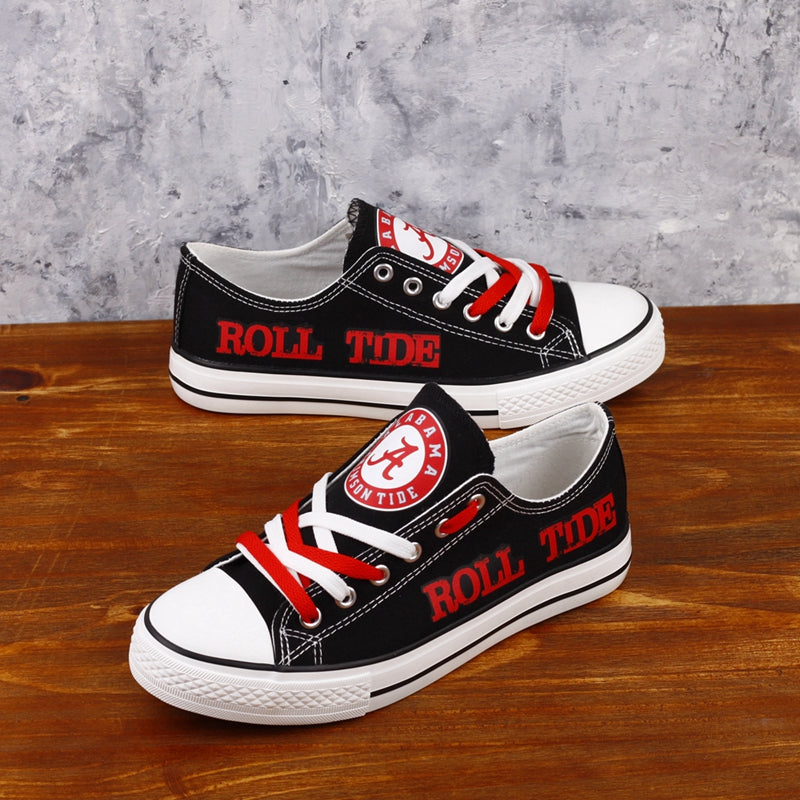 Alabama Crimson Tide Limited Print NCAA College Students Low Top Canvas Shoes Sport Sneakers 2
