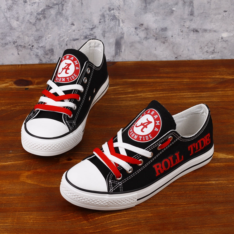 Alabama Crimson Tide Limited Print NCAA College Students Low Top Canvas Shoes Sport Sneakers 2