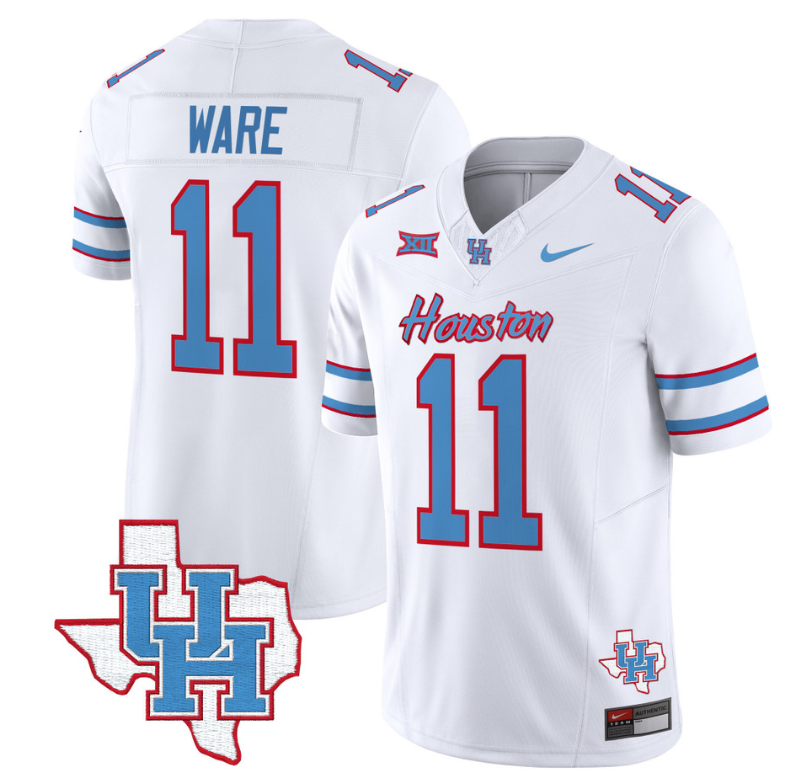 Andre Ware Jersey #11 Houston Cougars Oilers Jersey Inspired Vapor College Football Limited Stitched White