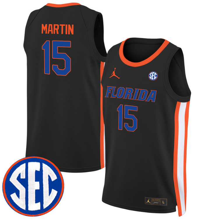 Alijah Martin Jersey #15 Florida Gators Swingman Basketball Stitched Black