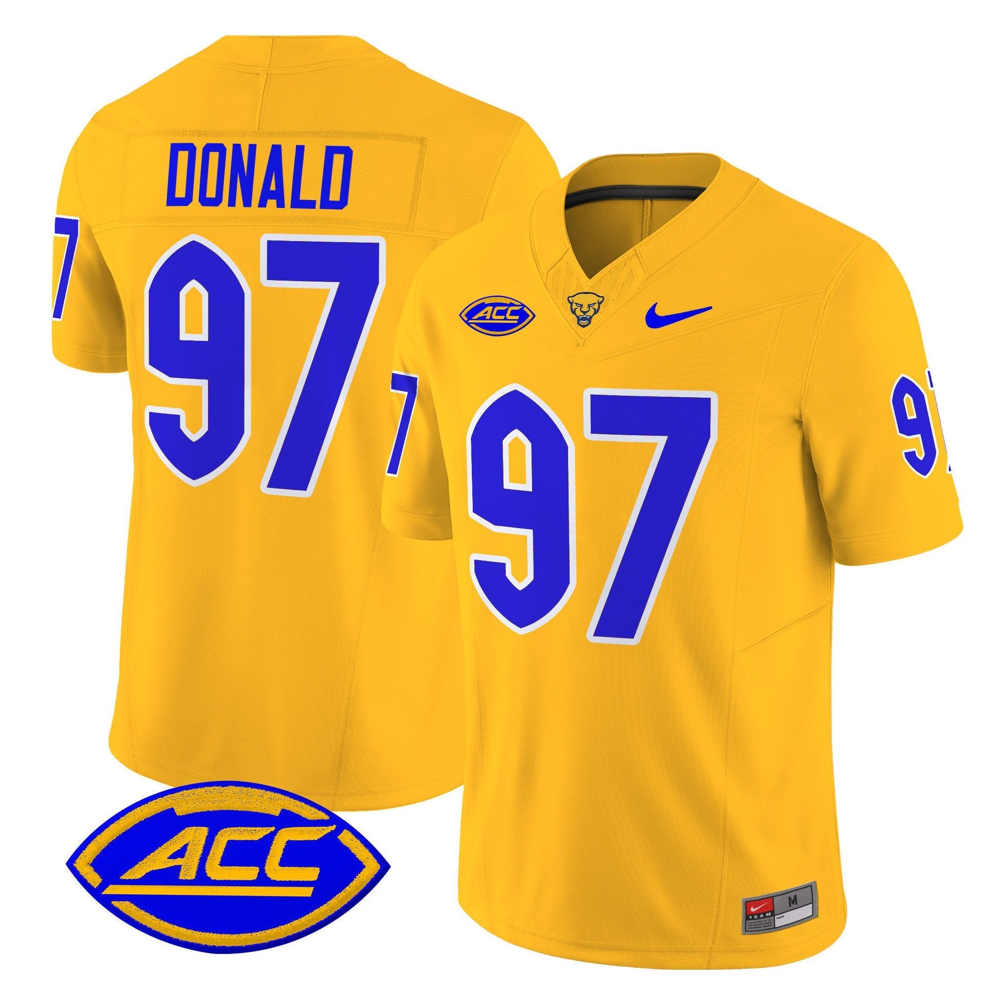 Aaron Donald Jersey #97 Pittsburgh Panthers 2025 Limited Stitched Gold