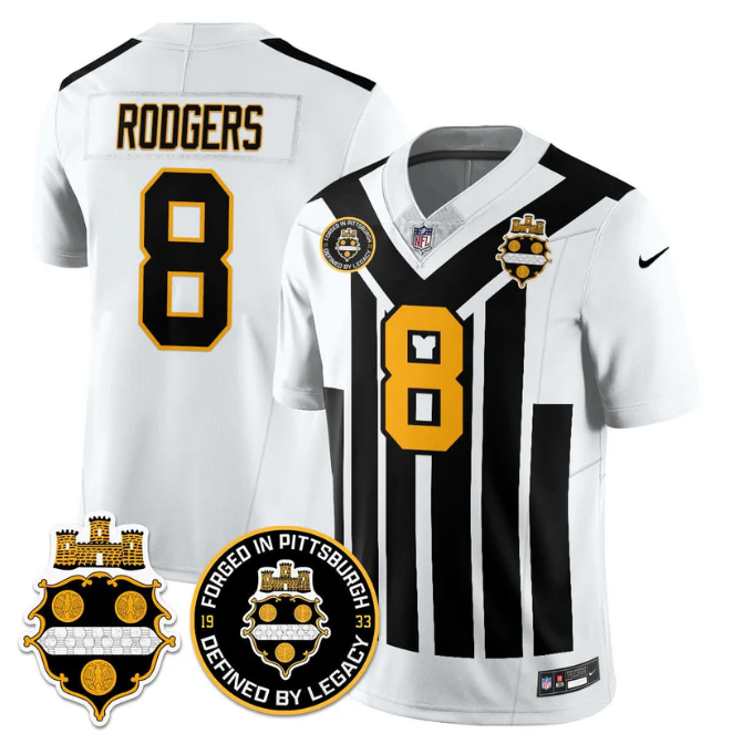 Aaron Rodgers Jersey #8 Alternate 1933 Throwback Limited All Stitched White