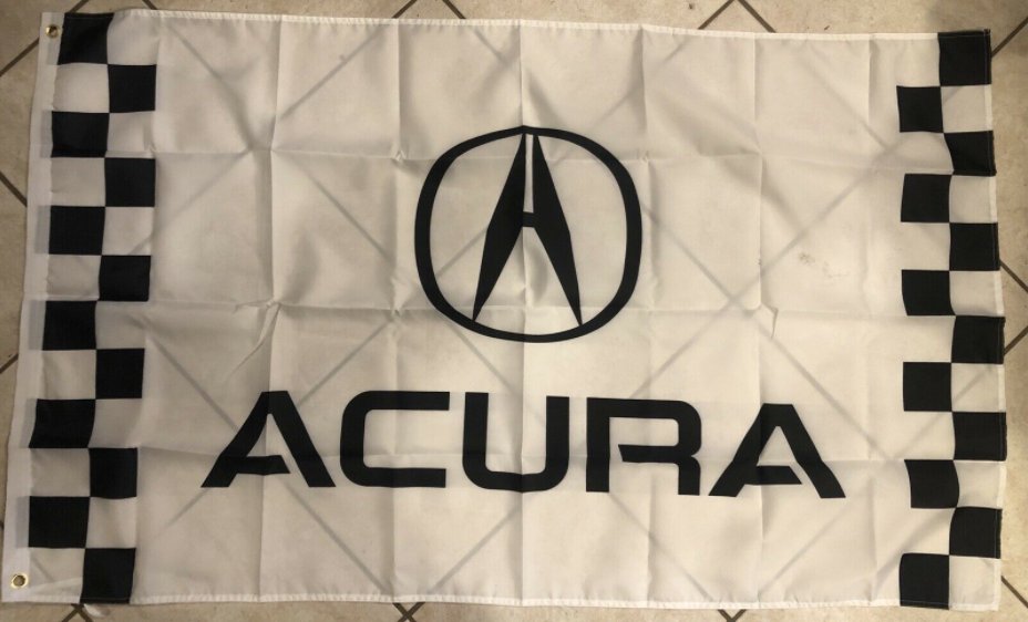 Acura Sport Racing White Flag 3X5 Ft Polyester Banner USA 90x150cm