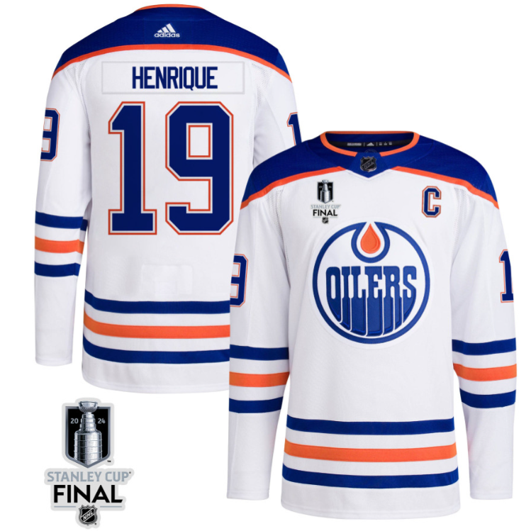 Adam Henrique 19 Edmonton Oilers 2024 STANLEY CUP Final Away Jersey Men, White