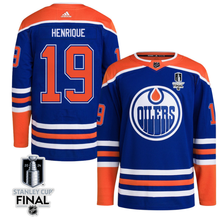 Adam Henrique 19 Edmonton Oilers 2024 STANLEY CUP Final Home Primegreen Jersey Men, Royal