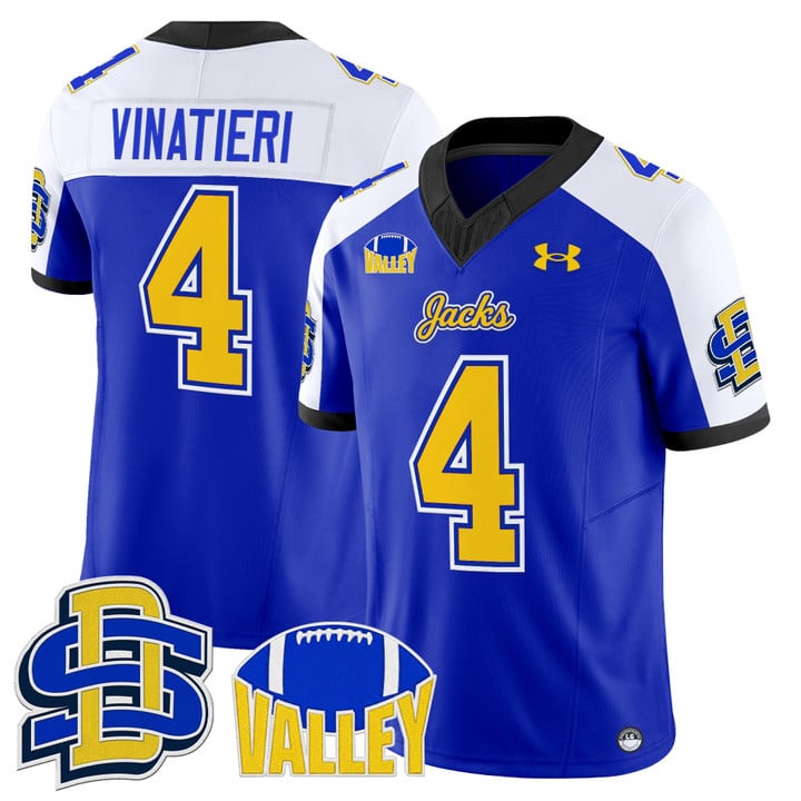 Adam Vinatieri Jersey #4 South Dakota State Jackrabbits 2025 Stitched Blue Alter