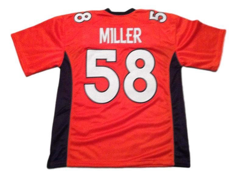 Von Miller CUSTOM STITCHED Unsigned Football Jersey Orange
