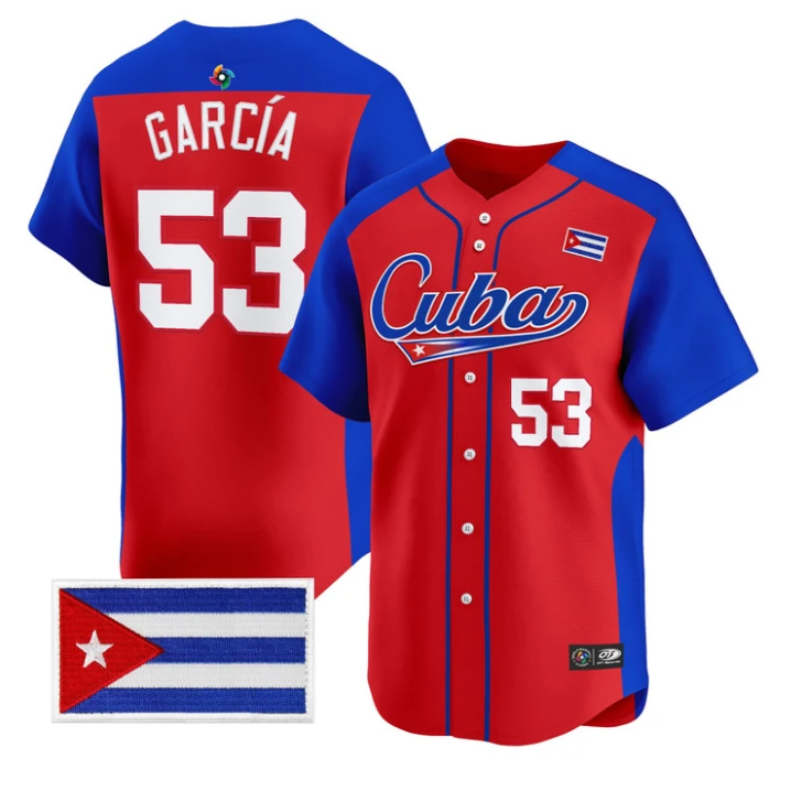 Adolis García Jersey #53 Team Cuba 2026 World Baseball Roster Stitched
