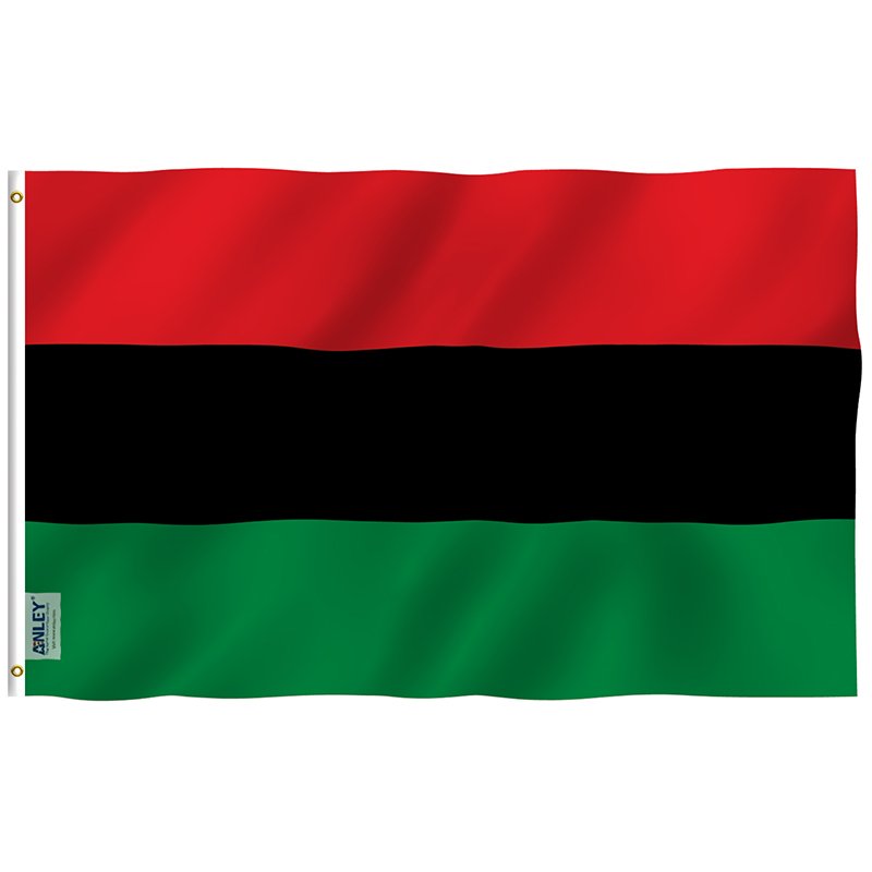 Afro American Flag - Pan-African Flag with Brass Grommets 3X5Ft Banner USA Polyester