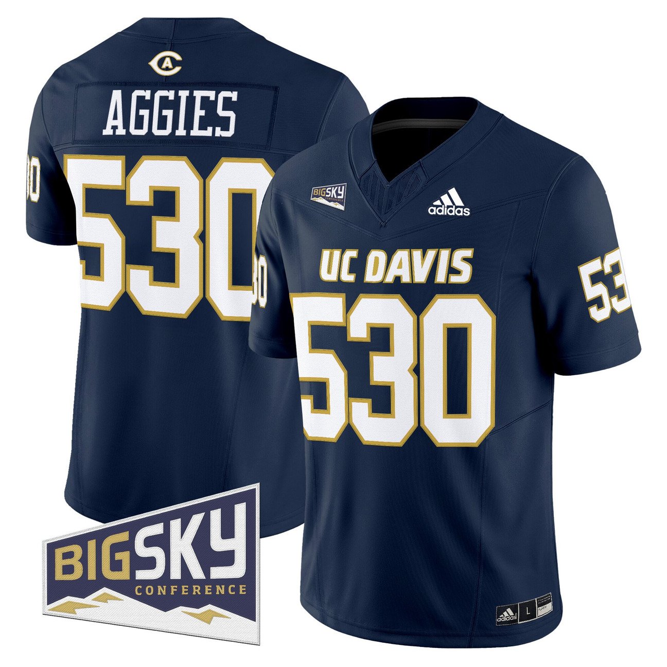 Aggies Jersey #530 UC Davis Aggies 2025 Lake Tahoe Patch Stitched