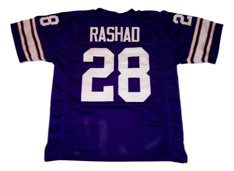 Ahmad Rashad Jersey #28 Custom Unsigned Football Stitched Purple