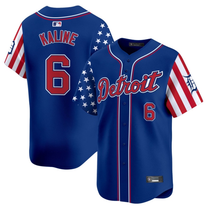 Al Kaline Jersey #6 Detroit Tigers 2025 Memorial Day Vapor Premier Limited Stitched Royal