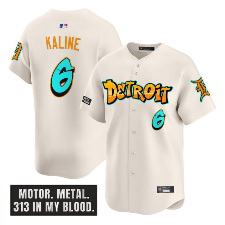 Al Kaline Jersey #6 Detroit Tigers Graffiti Motor City Edition Stitched Cream