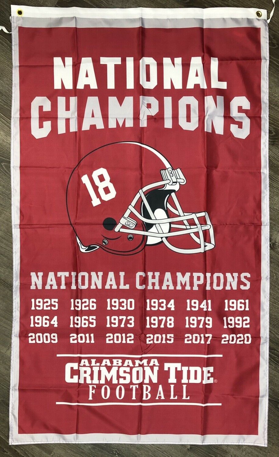 Alabama Crimson Tide National Champions Flag Vertical 3x5 ft Football Banner Man-Cave