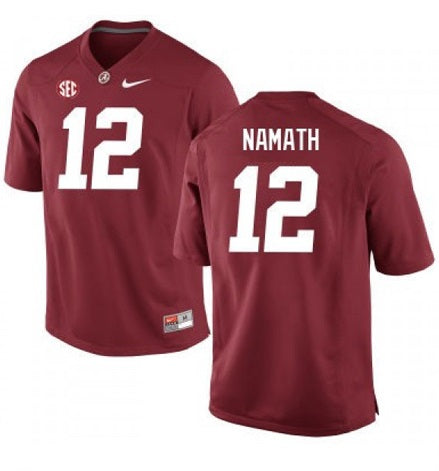 Alabama Crimson Tide #12 Joe Namath NCAA Football Jersey Red