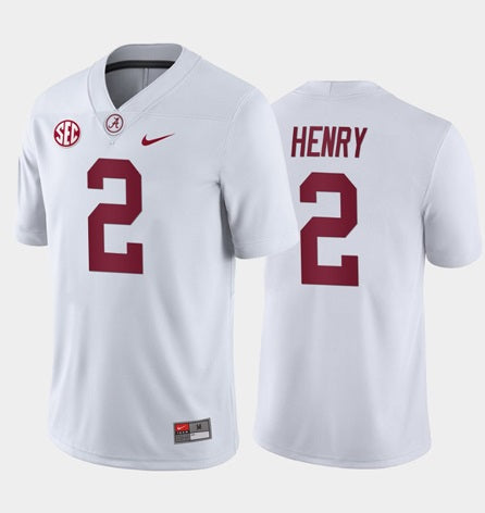 Alabama Crimson Tide #2 Derrick Henry Color Stitched Jersey White