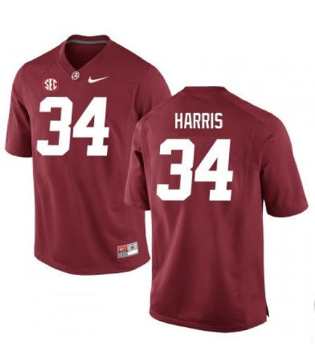 Alabama Crimson Tide #34 Damien Harris NCAA Football Jersey Red