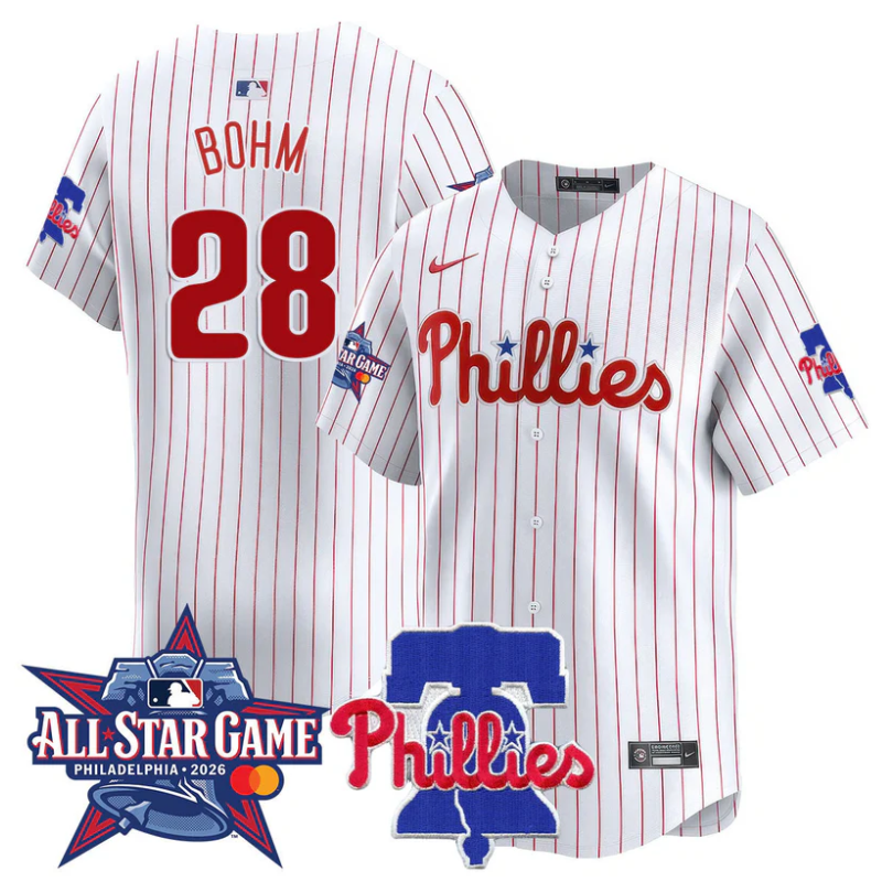 Alec Bohm Jersey #28 Philadelphia Phillies 2026 MLB All-Star White