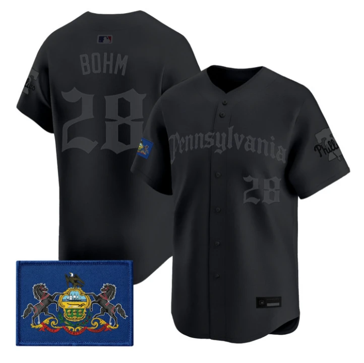 Alec Bohm Jersey #28 Phillies Pennsylvania Gothic Edition Stitched