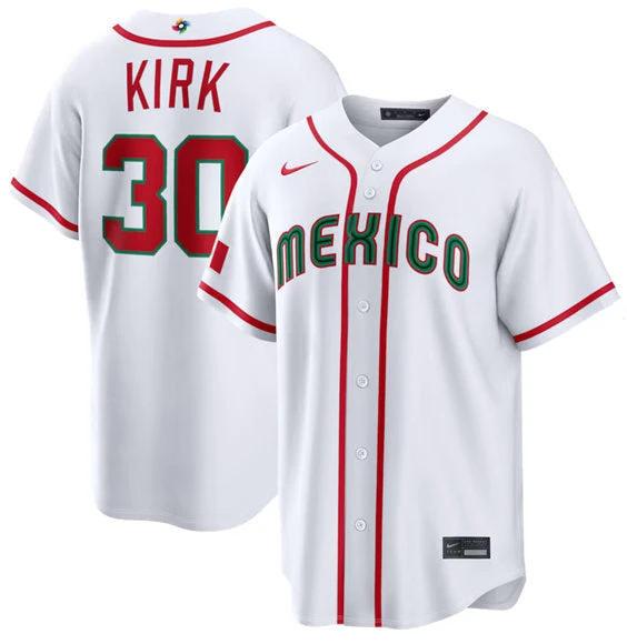 Alejandro Kirk Jersey #30 Mexico Team 2026 World Baseball Classic Stitched White