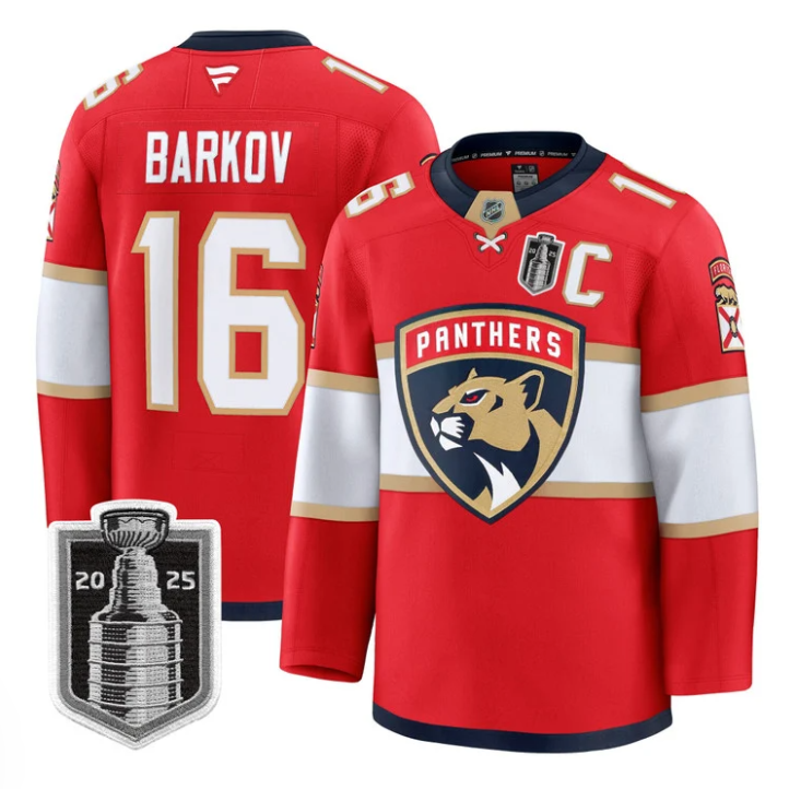 Aleksander Barkov Jersey #16 Florida Panthers 2025 Stanley Cup Final Red