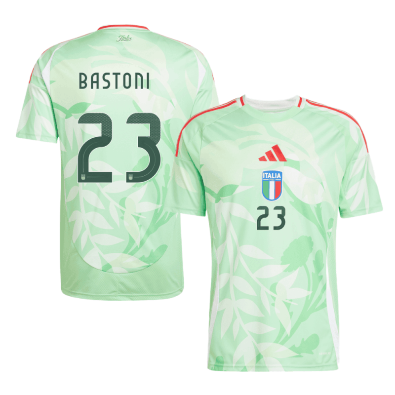 Alessandro Bastoni 23 Italy National Team 2025-26 Away Men Jersey – Green