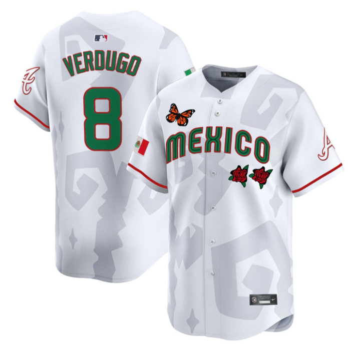 Alex Verdugo Jersey #8 Mexican Heritage 2025 Sentrock Vapor Limited Stitched White