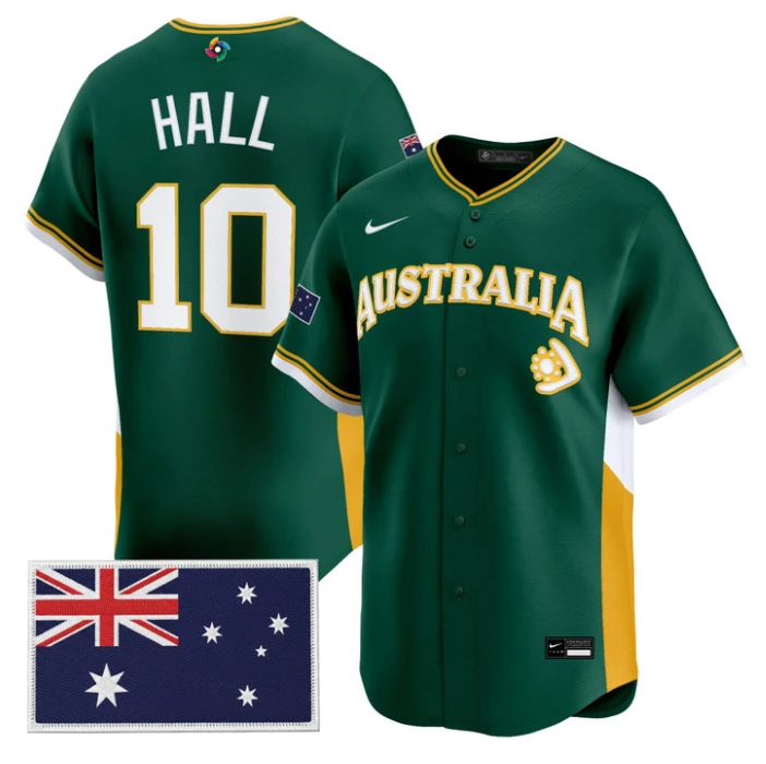 Alex Hall Jersey #10 Team Australia 2026 World Baseball Stitched