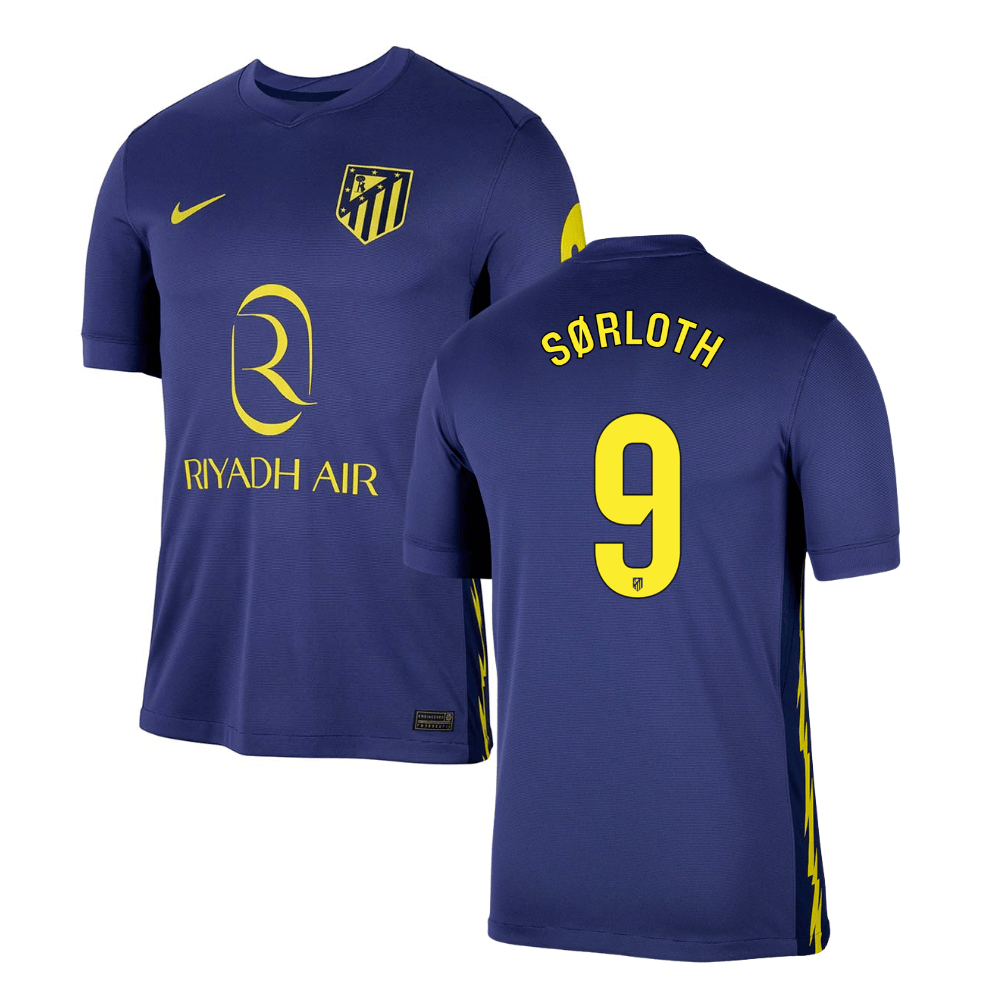 Alexander Sørloth 9 Atlético de Madrid 2025-26 Away Match Jersey – Navy