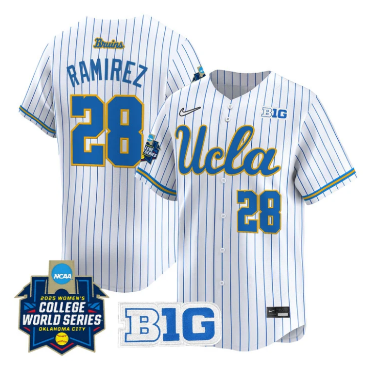 Alexis Ramirez Jersey #28 UCLA Bruins Softball 2025 World Series Stitched Pinstripe