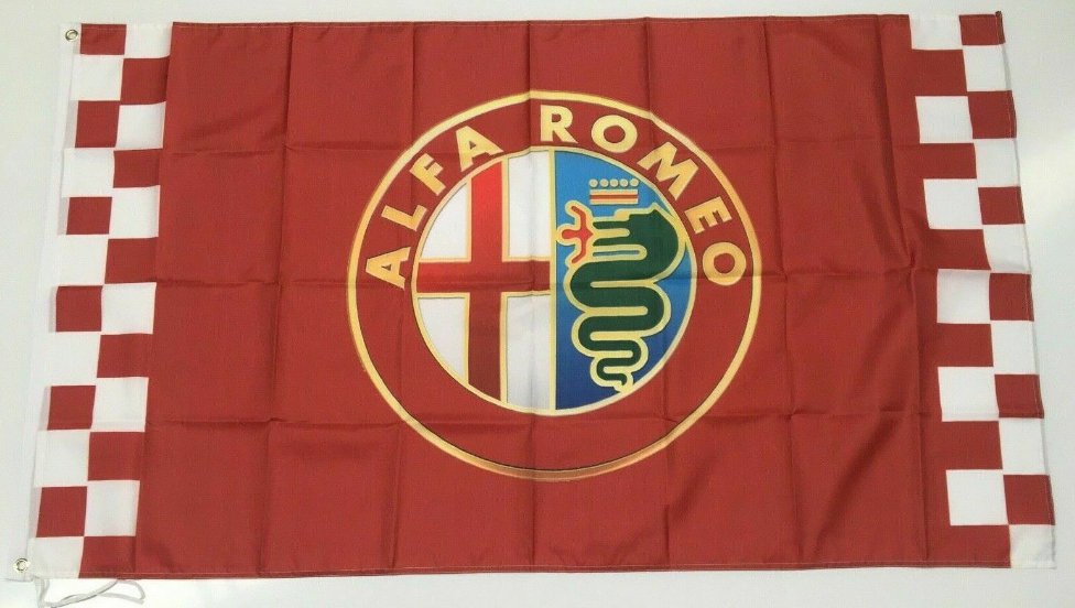 Alfa Romeo Car Flag -Italian Sports Car Mechanic Workshop 3x5ft